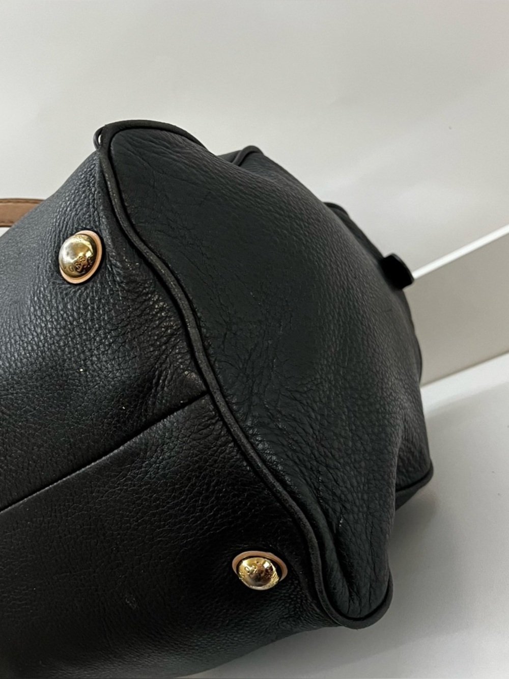 MICHAEL KORS Black Y2K Leather Boston Speedy Jet Set Handbag Tote - Picture 9 of 12